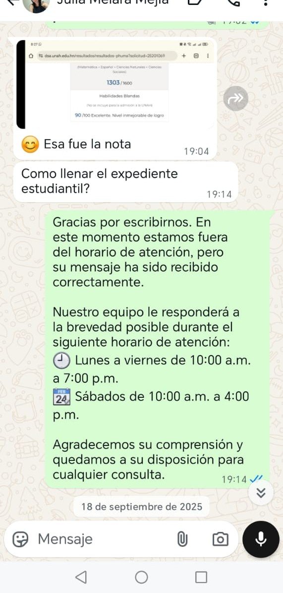 Testimonio WhatsApp