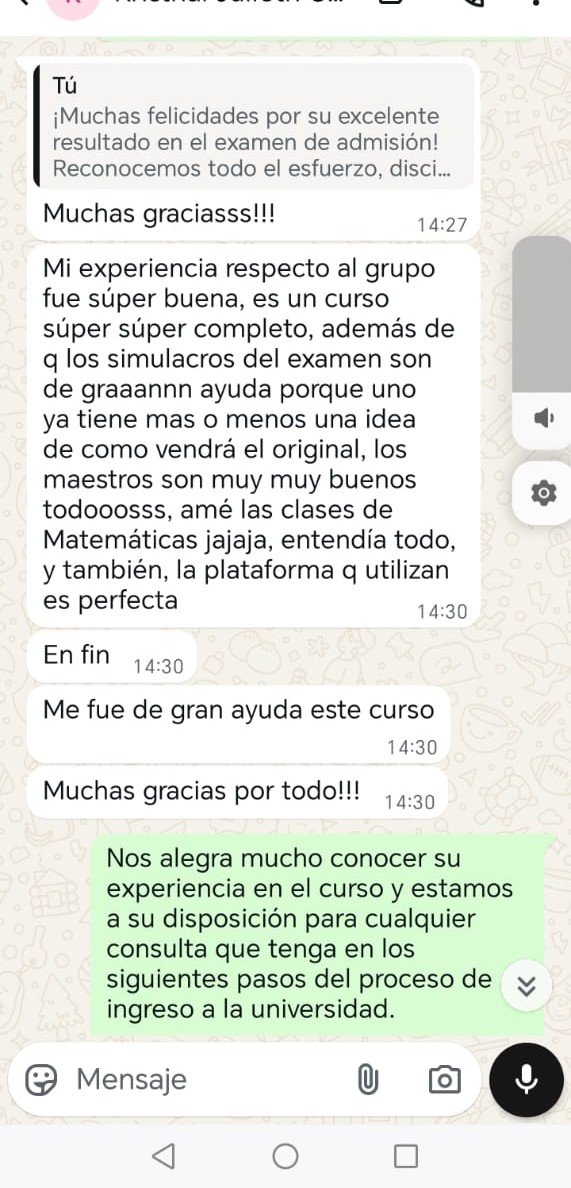 Testimonio WhatsApp