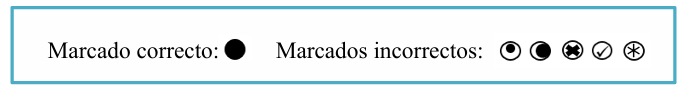 Marcado correcto hoja de respuestas UNAH